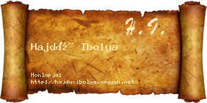 Hajdú Ibolya névjegykártya